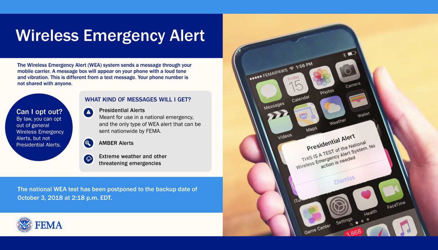 භාවිතා කරන්නාට නැවැත්විය නොහැකි ආකාරයේ emergency alert එකක් යැවීමේ ක්‍රමයක් ඇමෙරිකාව විසින් අත්හදා බලයි