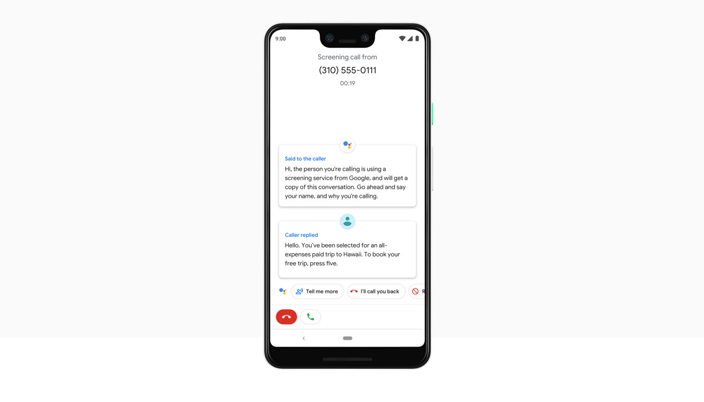 Google Pixel 3 වලට හඳුන්වා දුන් Call screening පහසුකම Pixel 2 සහ Pixel 2 XL වලට ලබා දෙයි