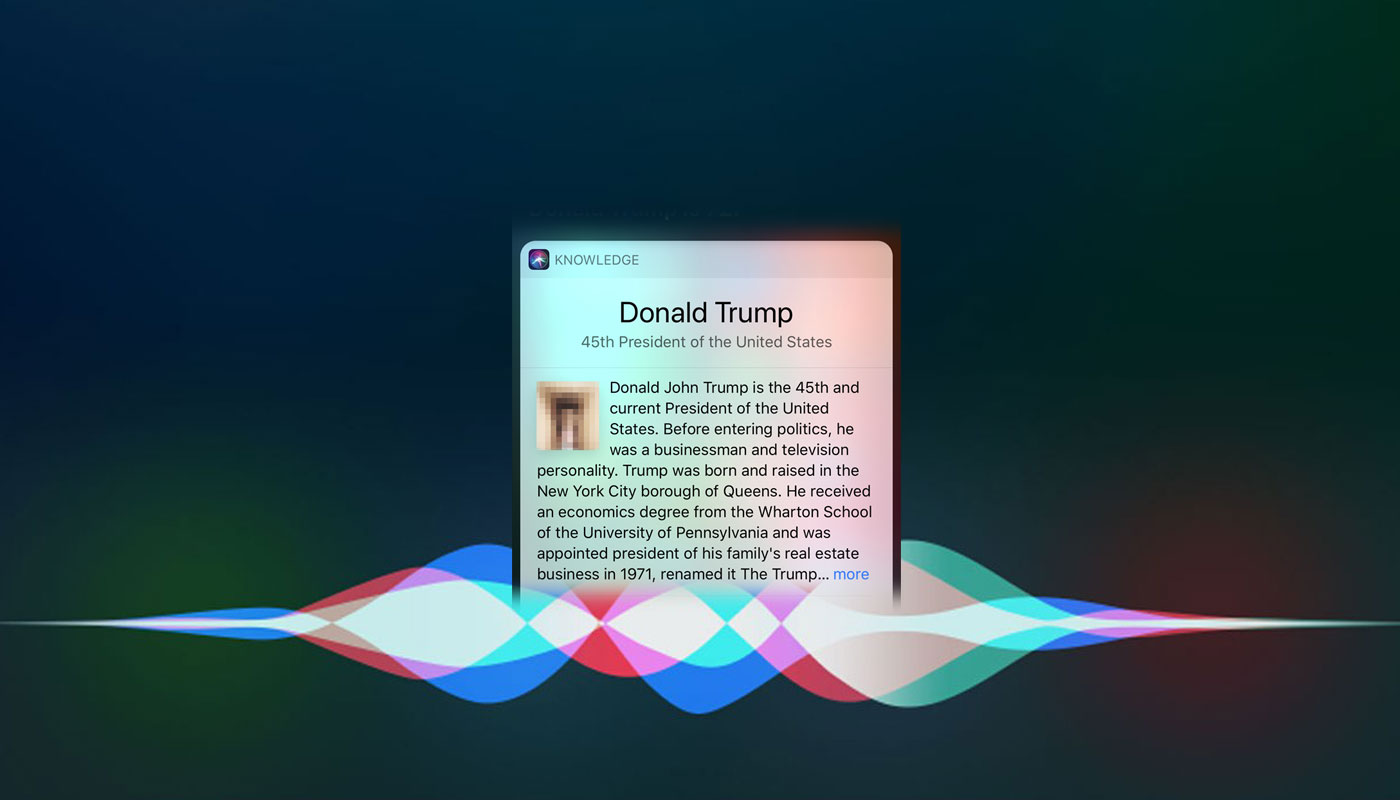 Apple Siri ගෙන් Donald Trump ගැන ඇසූ විට පුරුෂ ලිංගයක ඡායාරූපයක් පෙන්වයි