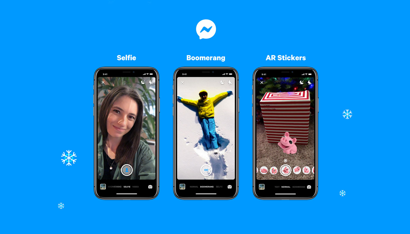 Selfie සහ Boomerang යනුවෙන් Mode දෙකක් Messenger වලට අලුතින් එකතු වෙයි