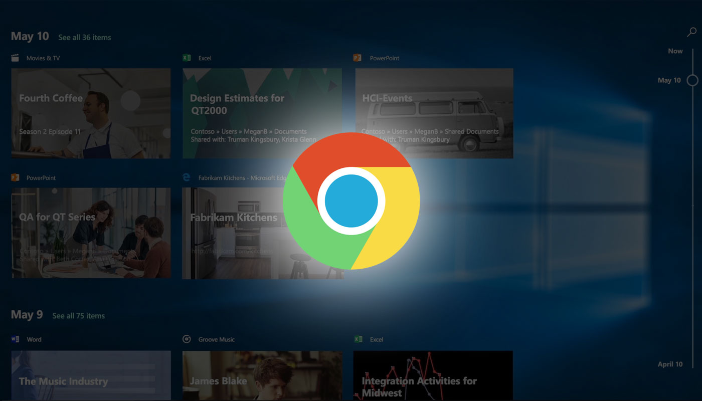 Windows 10 Timeline එකත් සමඟින් Chrome Browsing History එක Sync කරන Microsoft Web Activities