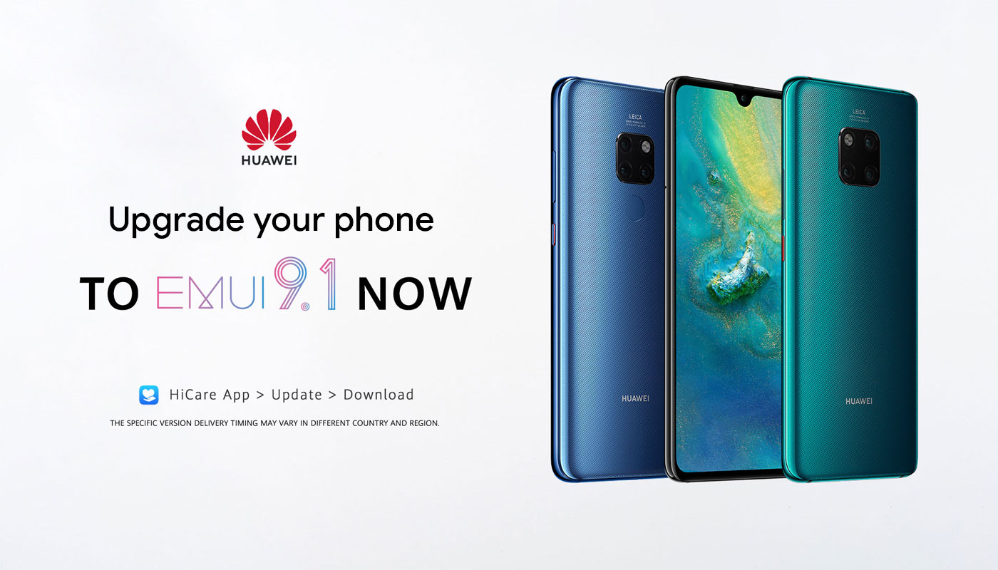 EMUI 9.1 සංස්කරණය Huawei සහ Honor Smartphone 10ක් සඳහා නිකුත් කිරීමට කටයුතු කරයි