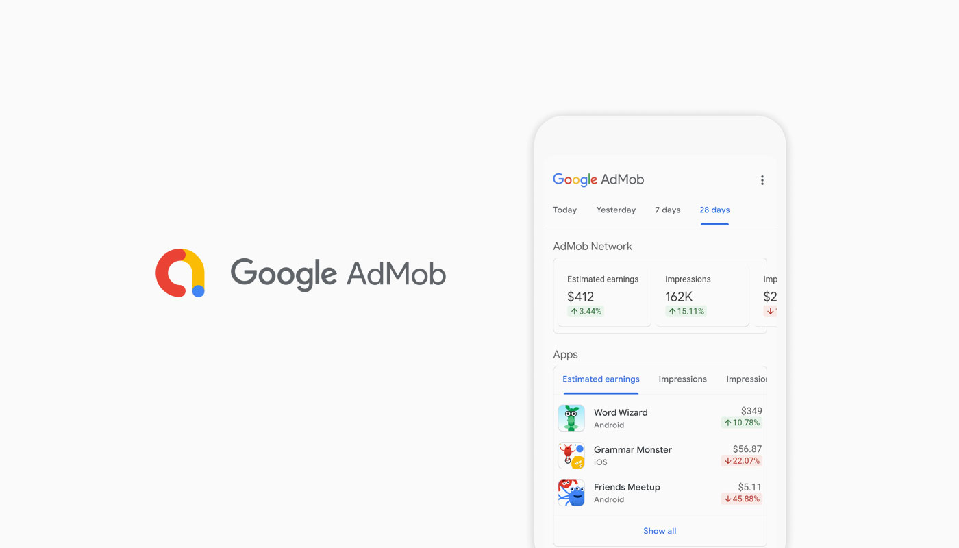 AdMob සේවාව සඳහා mobile app එකක් Play Store එකට එකතු කිරීමට Google සමාගම කටයුතු කරයි