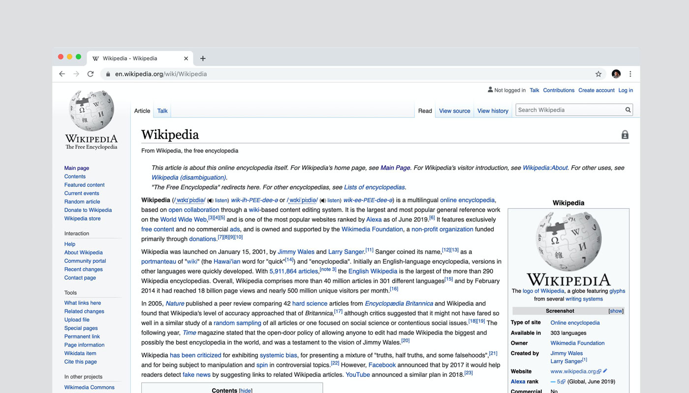 වසර 10කට පසු පළමු වතාවට Wikipedia වෙබ් අඩවියෙහි පෙනුම වෙනස් කිරීමට කටයුතු කරයි