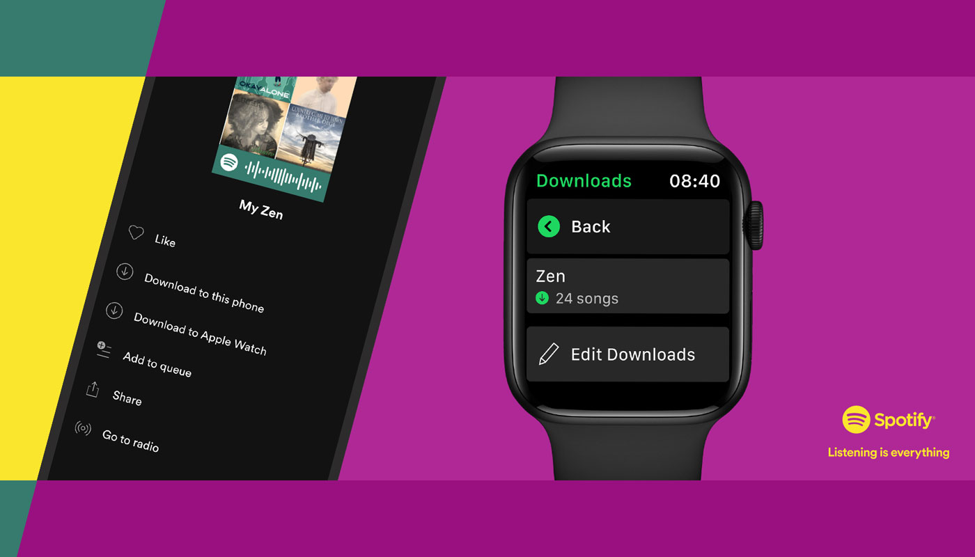 Apple Watch පරිශීලකයින් හට offline music play කිරීමේ හැකියාව ලබාදීමට Spotify ආයතනය කටයුතු කරයි