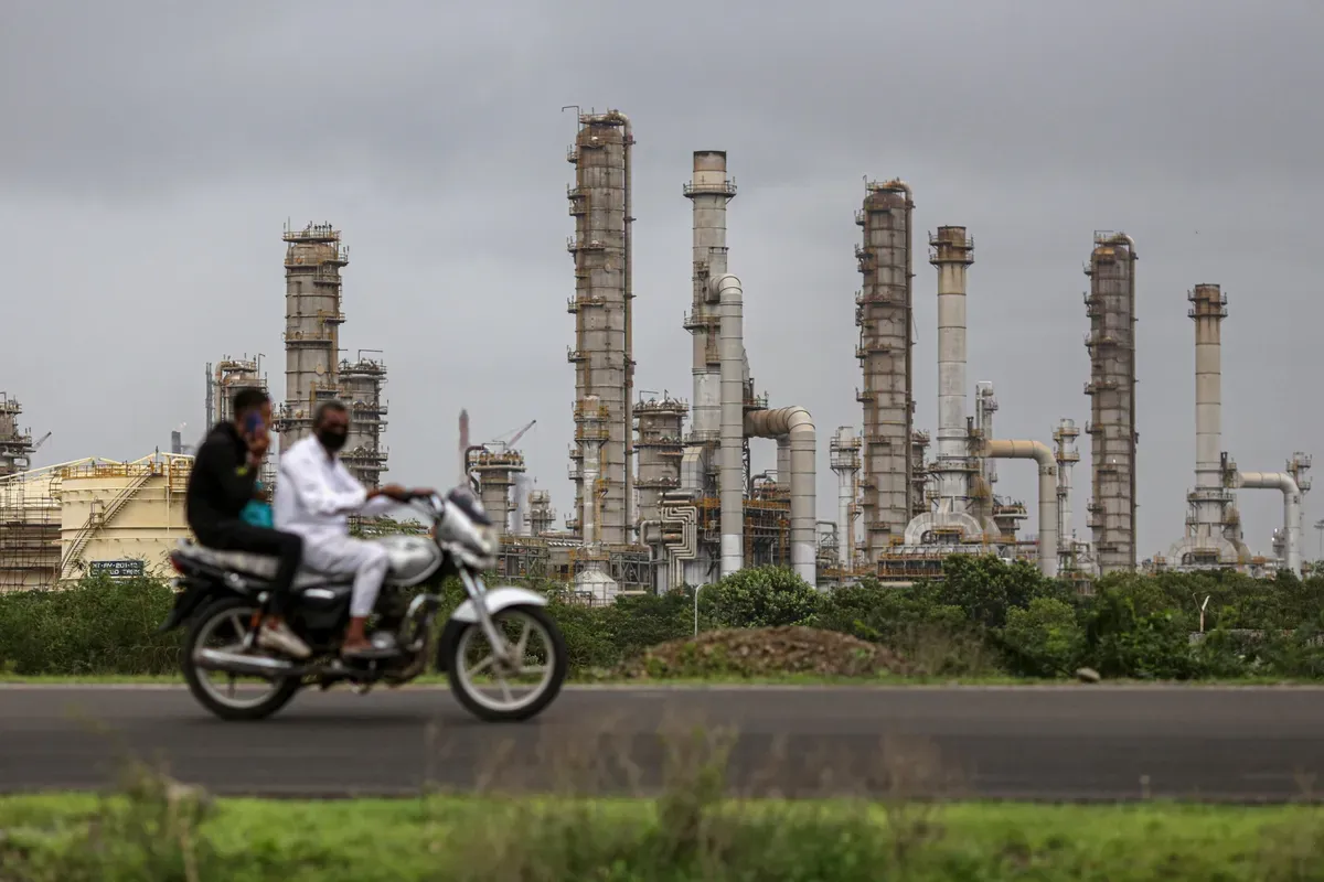 Reliance Industries’ oil refinery in Jamnagar.