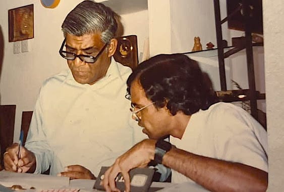 Dr. Turrance Nandasara Collaborating with Prof V. K. Samaranayake