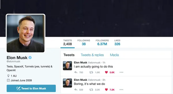 Elon Musk ලෙස නම වෙනස් කළහොත් Twitter account එක lock කිරීමට කටයුතු කරයි