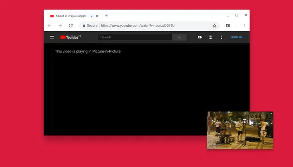 Chrome 70 වැනි සංස්කරණය හරහා picture in picture පහසුකම පරිගණක වලට ලබා දෙයි