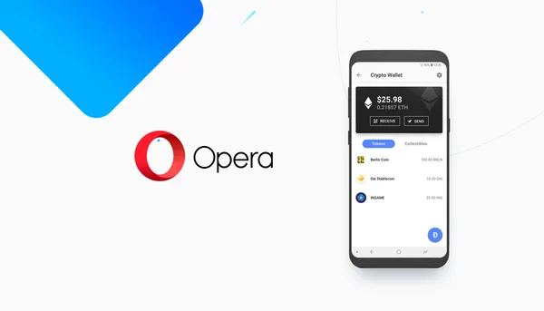 Android වලට ඇති Opera Browser එකට cryptocurrency wallet එකක් එකතු කරයි