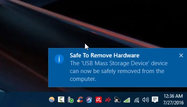 USB Flash Drive තවදුරටත් Safely remove කළ යුතු නොවන බව Microsoft සමාගම ප්‍රකාශ කරයි