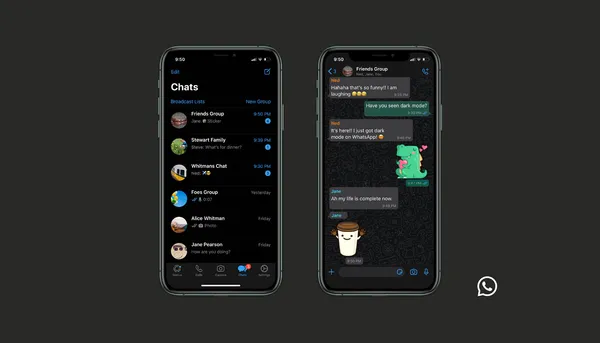 WhatsApp dark mode එක Android සහ iOS පරිශීලකයන් හට නිකුත් කිරීමට කටයුතු කරයි