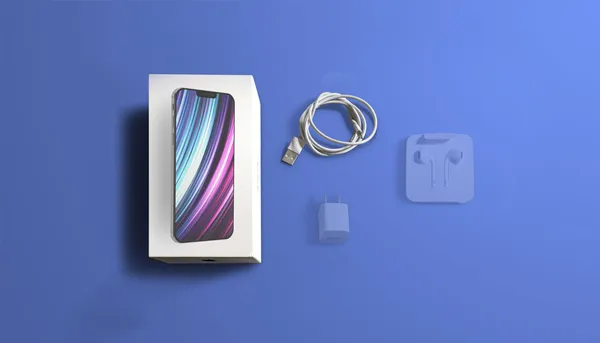 iPhone 12 ජංගම දුරකථනය සමඟින් Charger එක සහ Earbuds ලබා නොදෙන අතර 20W charger එක වෙනම මිලදීගැනීමට සිදුවන ලකුණු