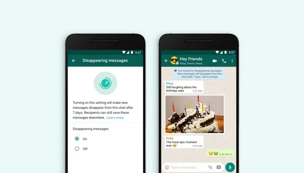 Disappearing messages පහසුකම නිළ වශයෙන් එළිදැක්වීමට WhatsApp ආයතනය කටයුතු කරයි