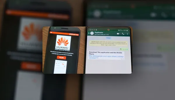 Huawei Mobile app එක ලෙසින් පෙනී සිටින WhatsApp හරහා පැතිරෙන අලුත් Android Malware එකක් පිළිබඳව වාර්තා වෙයි